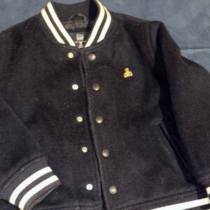 GAP Kids Black and White Varsity Jacket